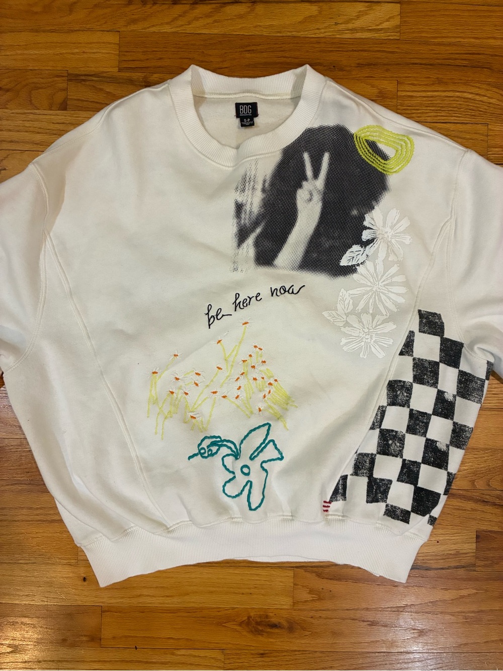 BDG Dennis Embroidered Crew Neck Sweatshirt